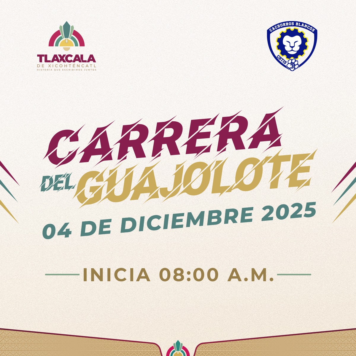 Con respaldo del Ayuntamiento de Tlaxcala CBTIS 03 llevará la Carrera del Guajolote por calles de la capital
